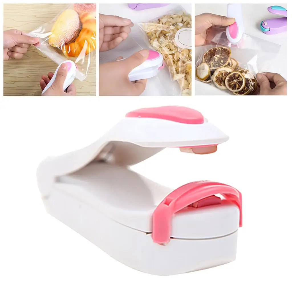 Plastic Bag Sealer Mini Handheld Heat Sealing Machine Portable Packing Device for Kitchen Snacks