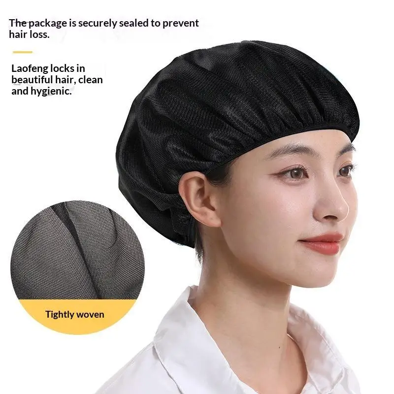 Reusable Breathable Mesh Hair Caps Soft Elastic Band Odorless Fabric For Kitchen Food Service Staff