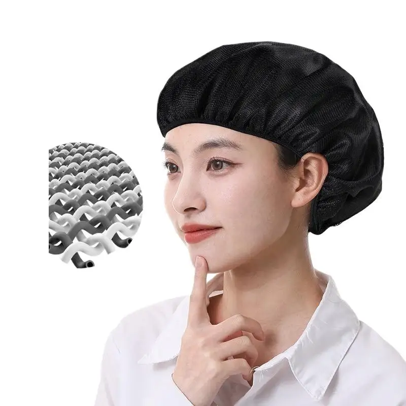 Reusable Breathable Mesh Hair Caps Soft Elastic Band Odorless Fabric For Kitchen Food Service Staff