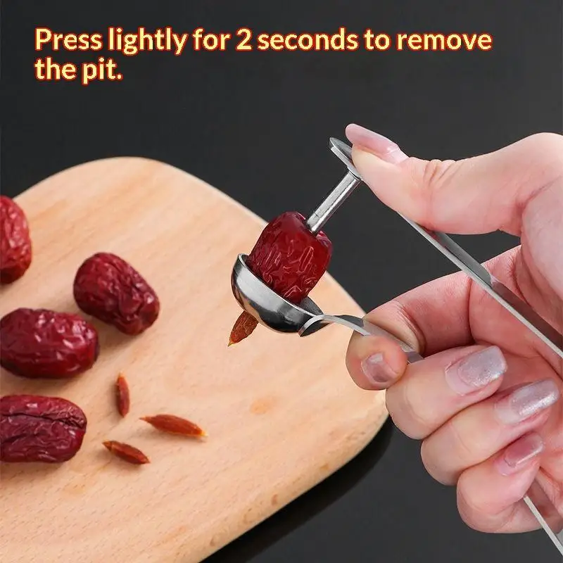 Stainless Steel Red Date Pitter Tool Seed Corer Kitchen Gadget Accessories Gift